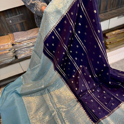 Premium Royal Blue Soft Silk Saree