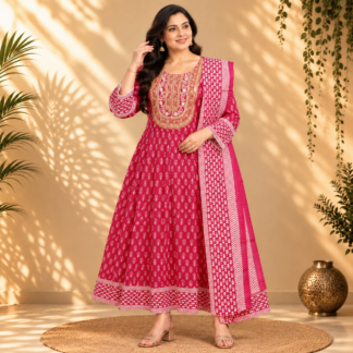Elegant Magenta Anarkali