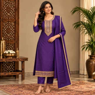 Elegant Purple Salwar Suit Wear