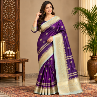 Elegant Purple Saree
