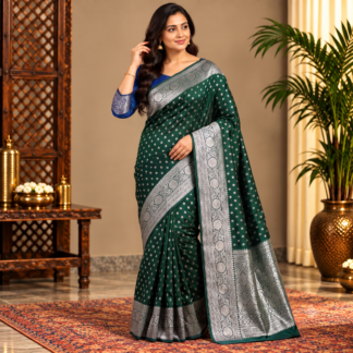 Green Floral Saree