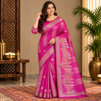 Magenta Silk Saree