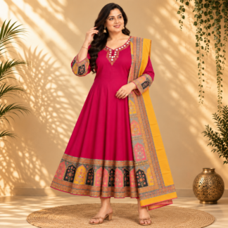 Magenta Anarkali