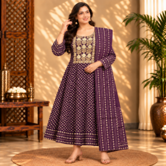 Purple Anarkali