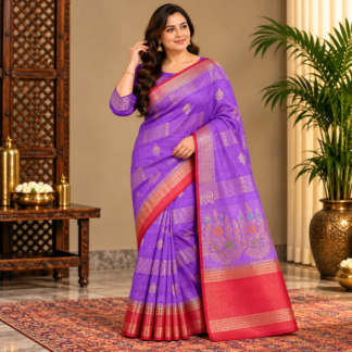 Traditional Purple Saree